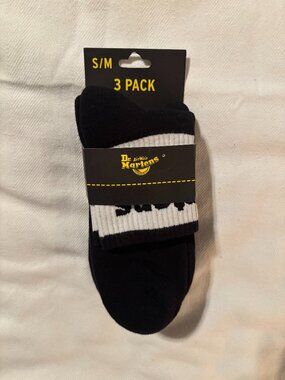 Dr. Martens Athletic Logo Cotton Blend Short 3-Pack Socks